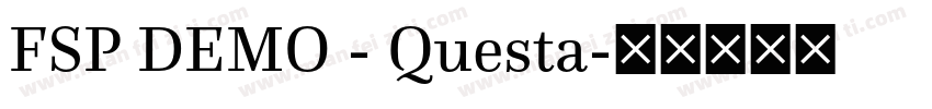 FSP DEMO - Questa字体转换